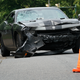 The car that plowed through a crowd of protesters, and was allegedly driven by James Alex Fields Jr., after the vehicle was stopped by police several blocks away Aug. 12, 2017, in Charlottesville, Va.